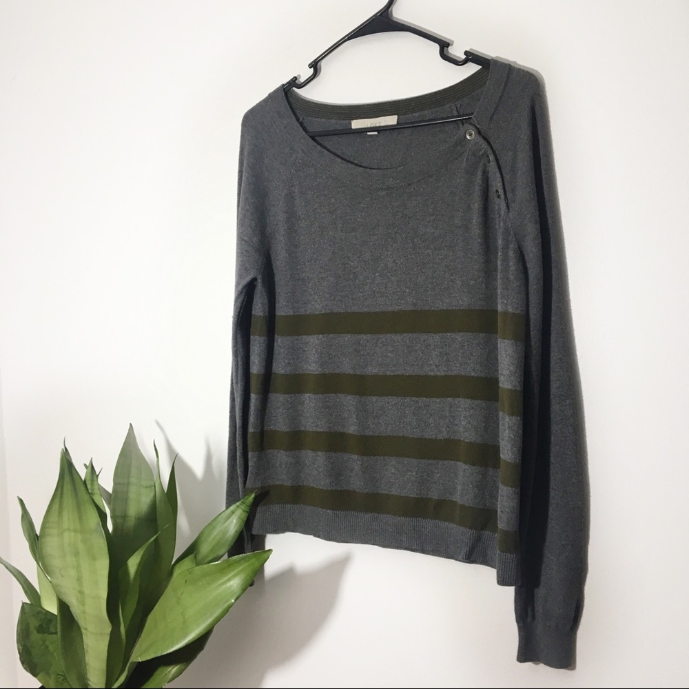 Ann Taylor LOFT | Stripe Pullover Sweater Size M